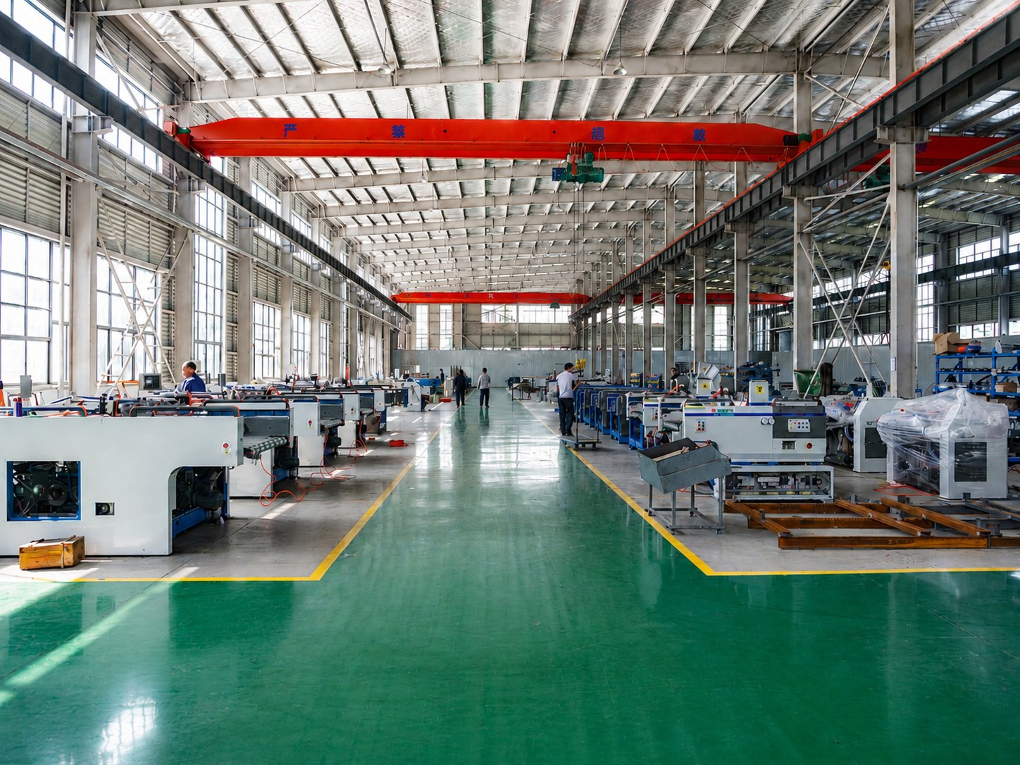 Послепечатное упаковочное оборудование на сборке завода SAGLIN Machinery в г. Жуйань, провинция Чжэцзян
